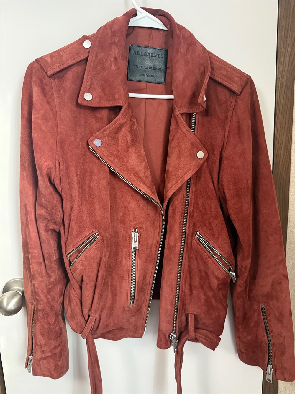 All Saints suede leather jacket
